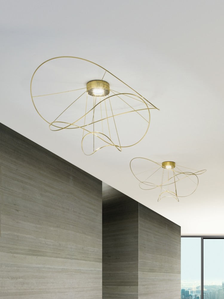 deckenleuchte design hoop-axo-light-metall-gold-farbe-grau-wandgestaltung
