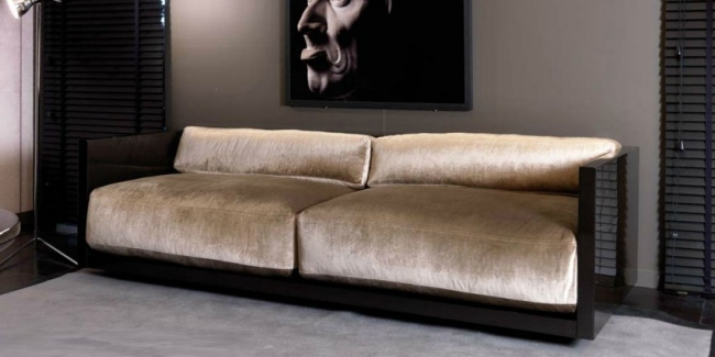 designer couch holz gestell kissen EDUARD Domenico Mula
