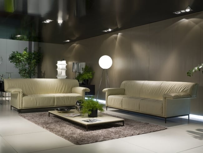 designer couch lederpolsterung creme SHANGRI la Luca Scacchetti