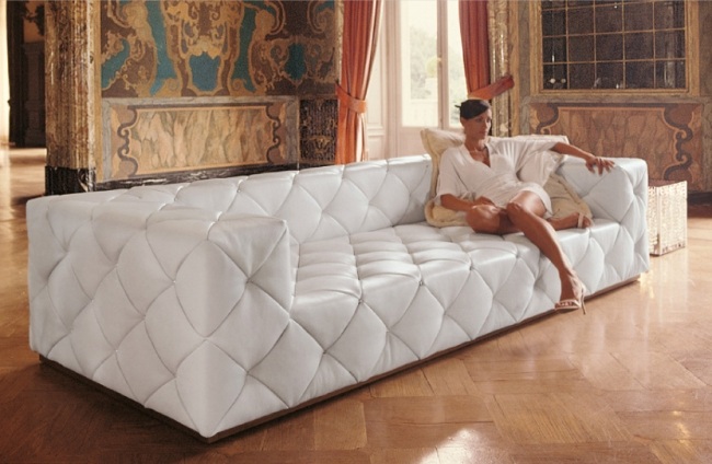 designer couch weiss gestept LOVELUXE MUST Giuseppe Vigano