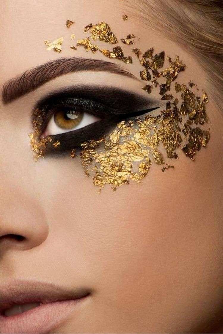 fasching-schminken-make-up-augen-schwarz-goldene-motive