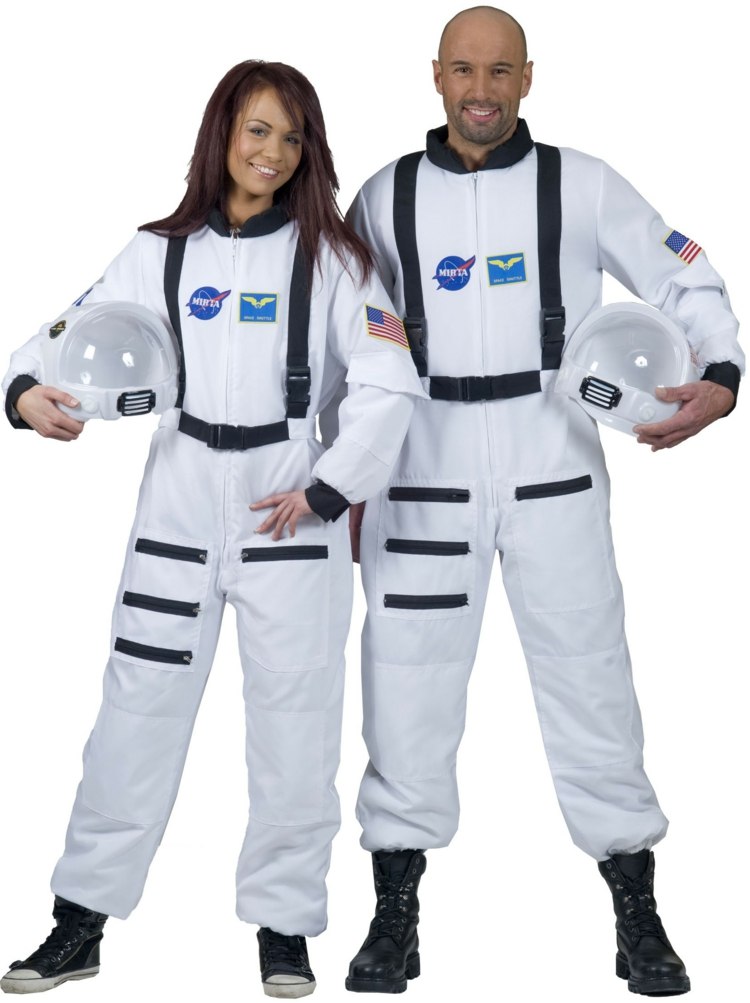 günstige faschingskostüme astronaut-maenner-frauen-helme-weiss-anzug