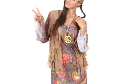 günstige faschingskostüme hippie idee damen weste boho chic