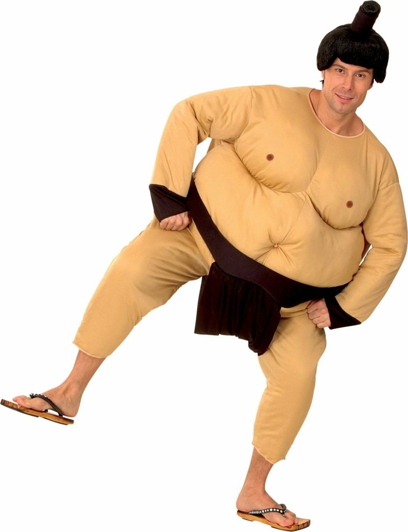 günstige faschingskostüme sumo ringer witzig peruecke