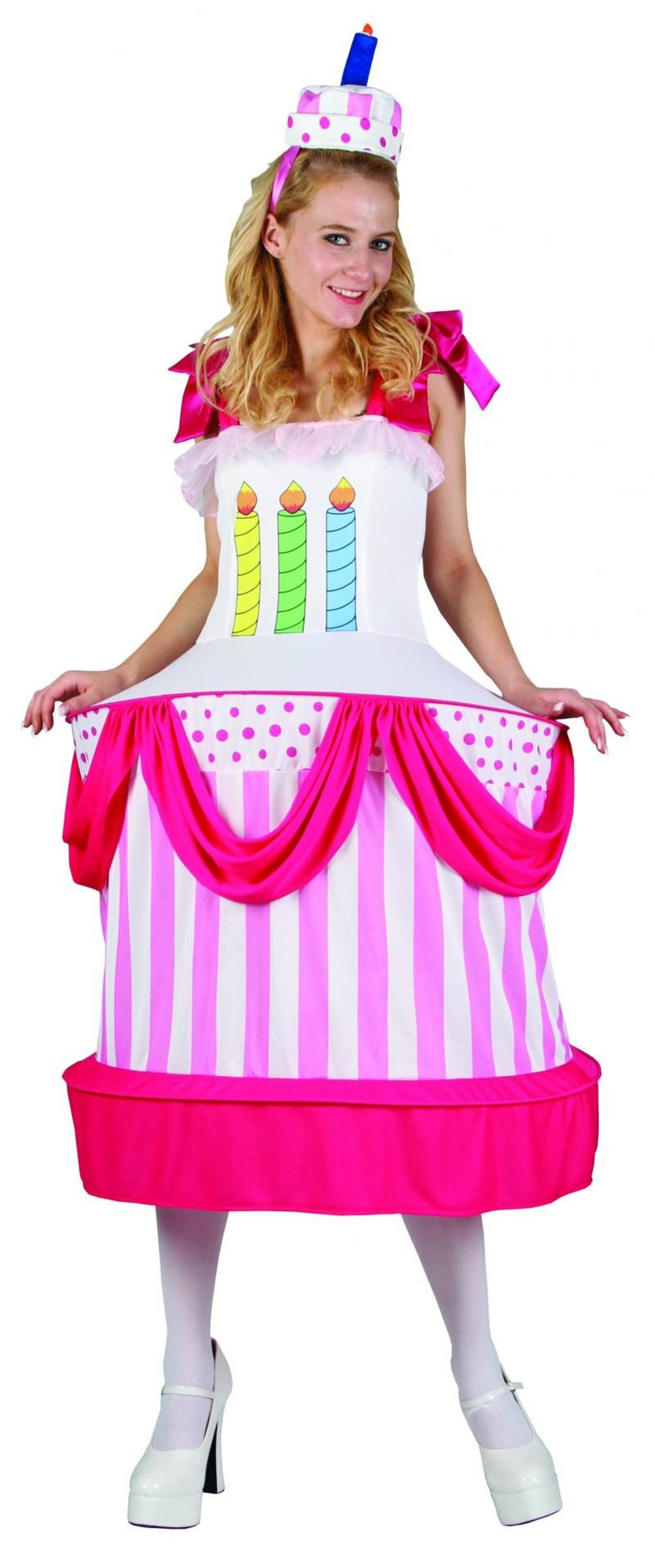 günstige faschingskostüme torte verkleidung pink damen kerzen