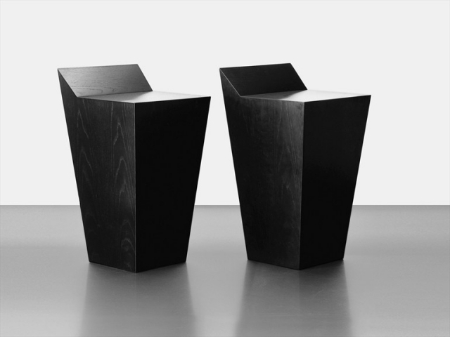henry timi holz Design Barhocker schwarz minimalistisch