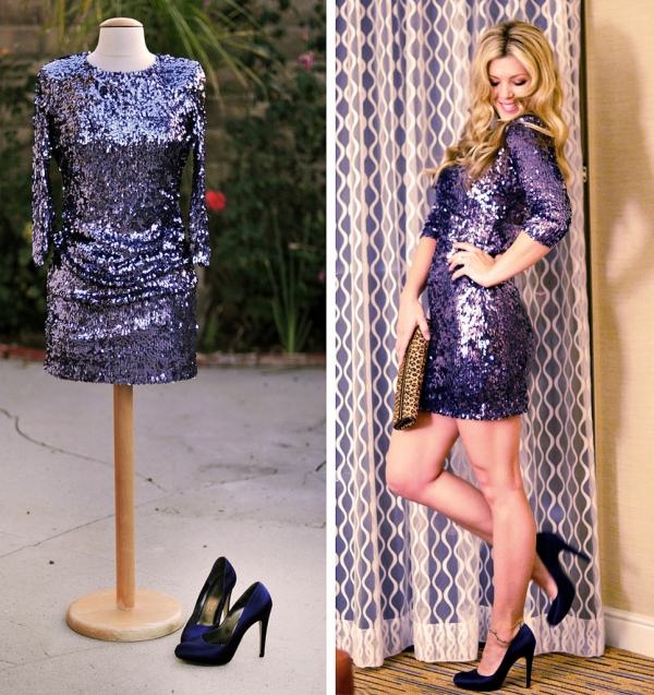 perfekte Silverster-Outfit 2013 kleid silvester blau lila pailetten glamouröses outfit