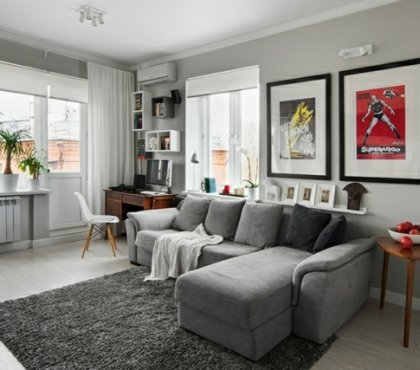 kleine Wohnzimmer einrichten Beispiele skandinavischer Stil Möbel