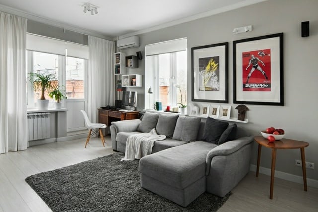 Wohnzimmer einrichten Beispiele skandinavischer Stil Möbel