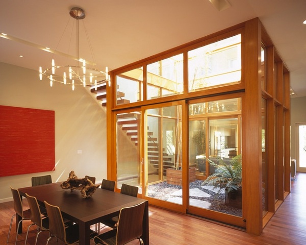 Gewächshaus drinnen coole Idee Zimmerpflanzen Dachfenster