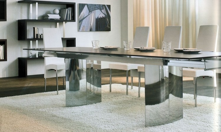 Moderner Esstisch aus Holz, Glas und Metall - 15 Designs