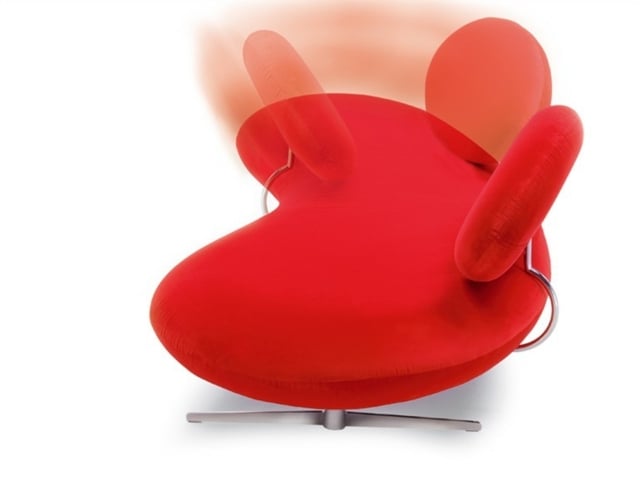 Kollektion Möbel Sofa rot verstellbare Rückenlehnen