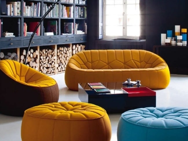 modernes sofa design Noe Duchaufour Lawranceo ottoman