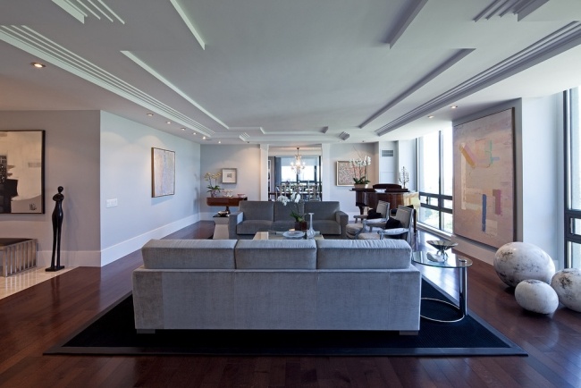 modernes wohnzimmer dekorative decke wohnzimmer dielenboden