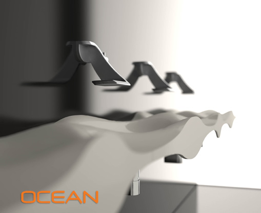 ocean waschbecken bandini design modern weiss akryl