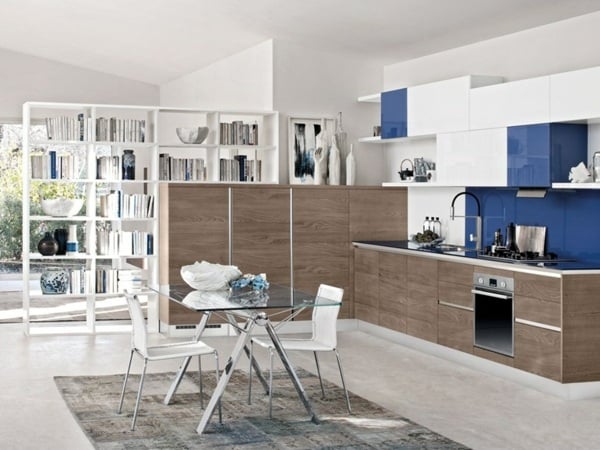 moderne Küchenplanung Gestaltung Einbaugeräte Raumteiler