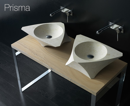 prisma waschbecken asymmetrische formen designs