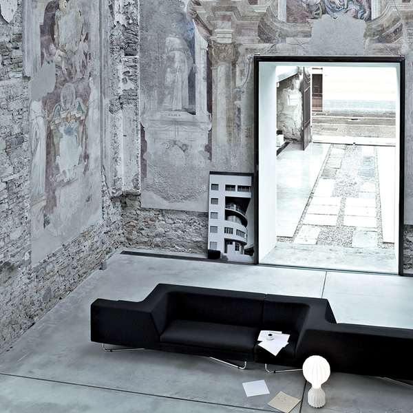 sofa schwarz linear modern VICTORY Cory Grosser estel
