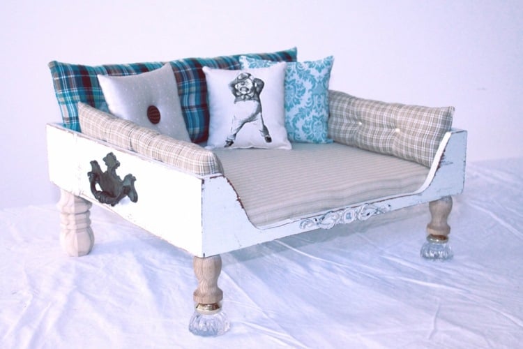 vintage möbel selber machen hundebett kissen polster