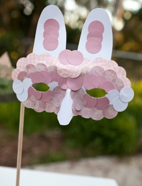 gesichtsmaske zu Ostern-party ideen Hase Ohren
