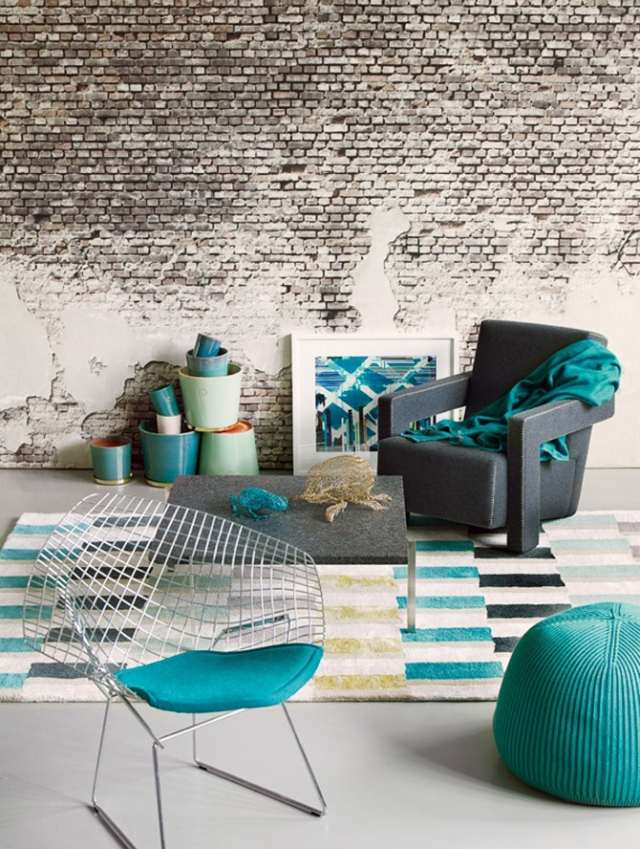 Azurblau Trendfarben-2014 Möbel Ideen-Wandgestaltung trends