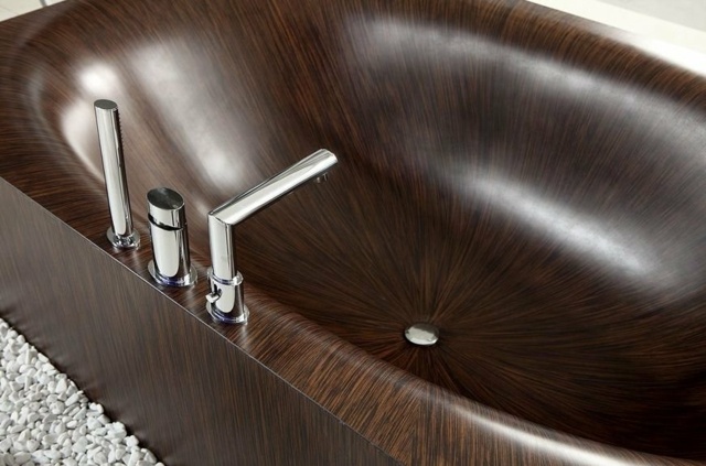 Badewanne Holz moderne stilvolle Möbel Design Ideen