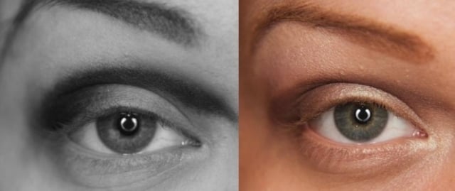 Vorschläge make up Augen-Schminke Tricks-dunkle Augenschatten-auftragen