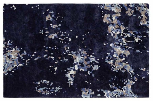 Teppich Designer Frankreich hochwertig dunkelblau