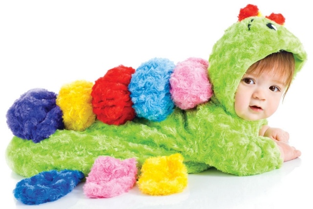 Farben Kostüm Karneval Raupe-Baby-Ideen verkleidung