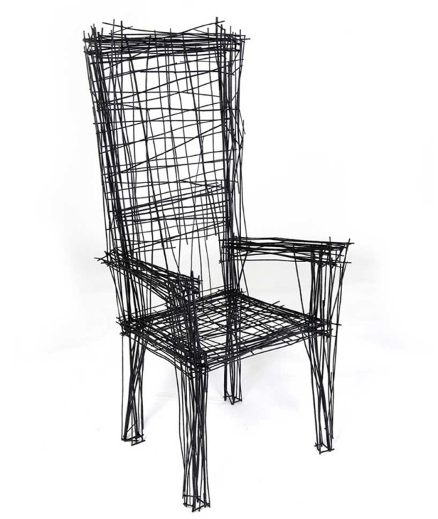 Drahtskulpturen Möbel Design-Stuhl jinil park gezeichnet