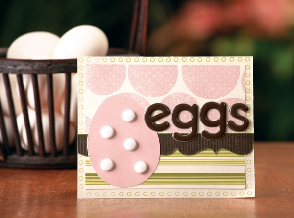 ecards ideen Einfache Osterkarte-2014 basteln modern