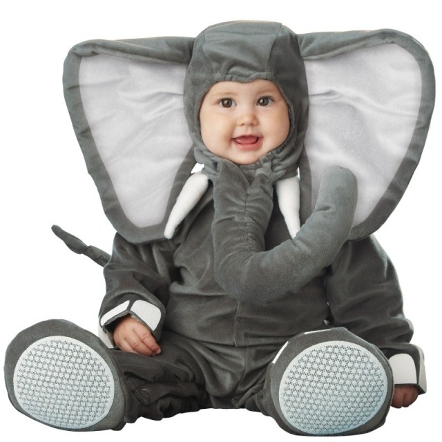 Elefant grau-weich Textilien-Baby Kostüm-Ideen karneval party