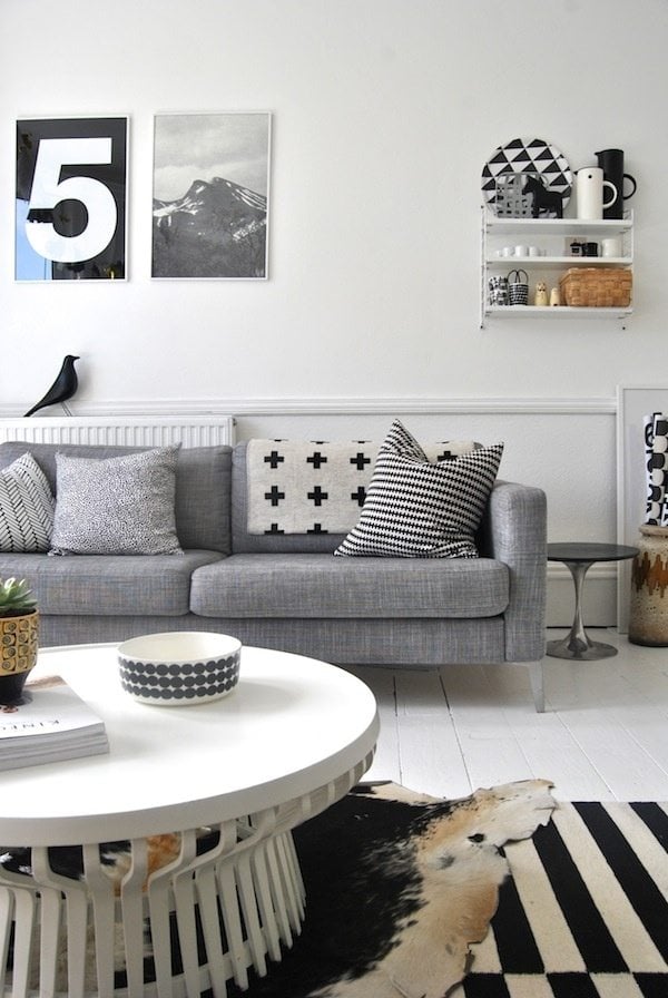 kontraste ideen Wohnzimmer-gestaltung mit-Farbe muster modern