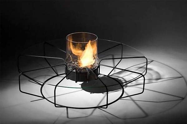 Fire kaminofen Tisch-design Wohnzimmer-Metall