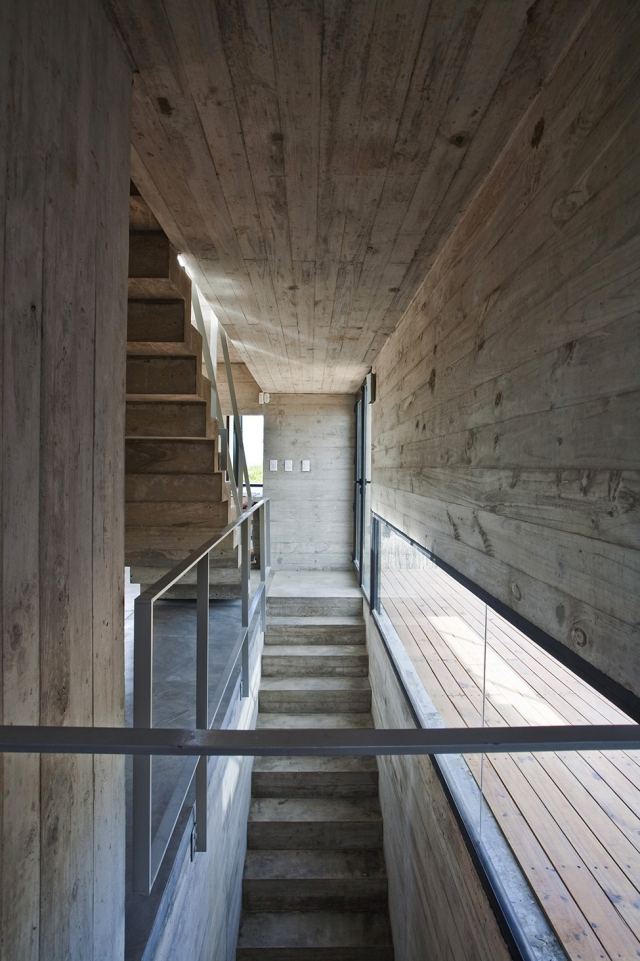 Flur-Gestaltung treppen haus Wand Verkleidung-Holzdielen rustikal