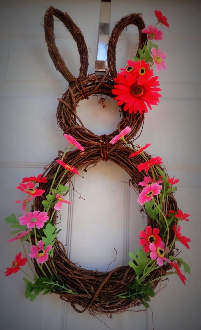 Frühling kranz Osterhase-Blumenstauß-dekoration Tür-Eingang
