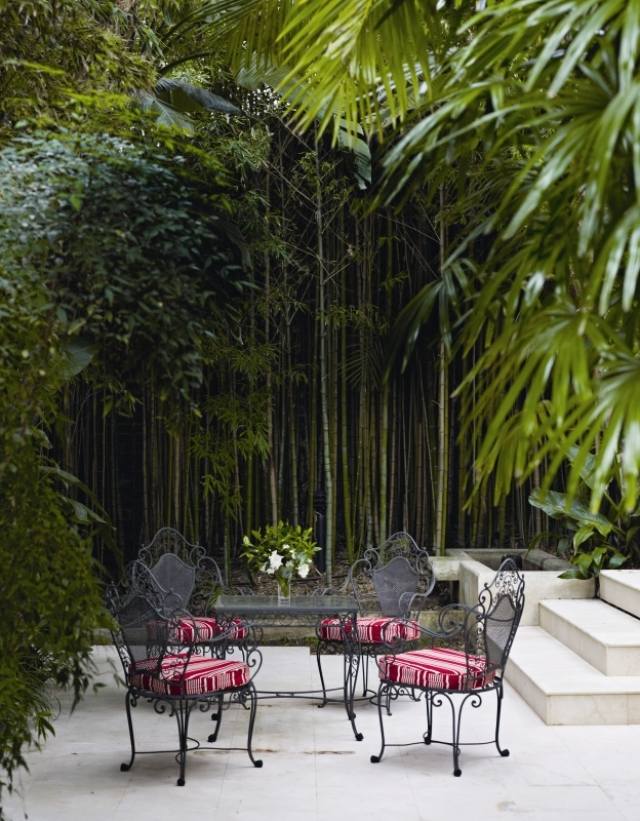 Garten Gestalten idyllisch Mediterrane Möbel-armlehnstühle Esstisch-auflagen