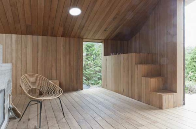 Holz Treppe Design Ideen Stuhl Kamin