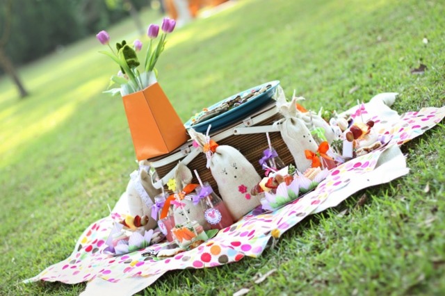  süße Ideen Tischdecke Basteln Deko Ostern Garten feiern
