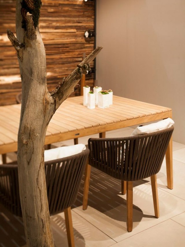 Stühle handgewebt Bodenbelag Platten Holz Wand