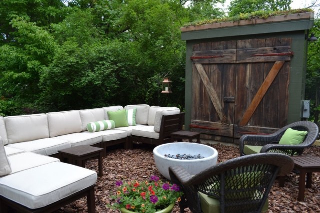 Gemütliche Sitzecke gestalten ideen-weiß Polster-patio Lounge-Möbel