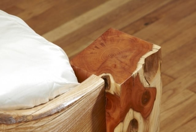geschnitzt von hand Pfosten-Bett rustikal-Möbelkollektion handgefertigt modern