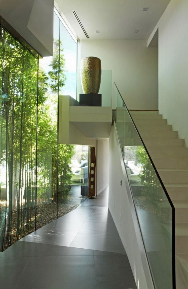 moderne designtreppen Glas Treppengeländer Material-im Treppenbau
