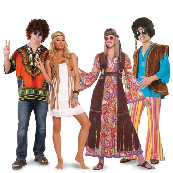 Hippie Freunde-Kostüme Ideen-für Freunde-Fasching artikel Perücken