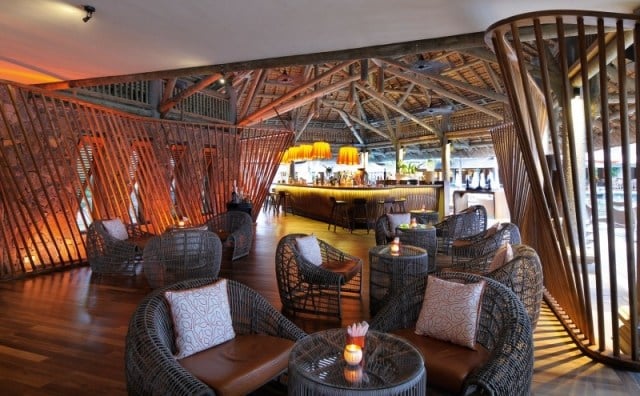 Hotel Terrasse Holz-Bar Lobby-Rattan patio Möbel-Ideen