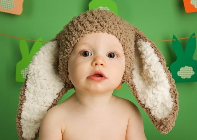 Ostern Ohren Bastelideen Kleider Babys süß