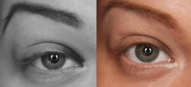make up tricks Augenwinkel-Lidschatten auftragen-mit Pinsel-dunkel