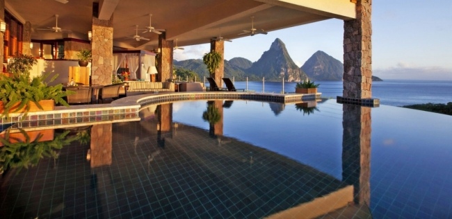 Jade Mountain Resort karibik wohnbereich urlaub entspannung anbieten