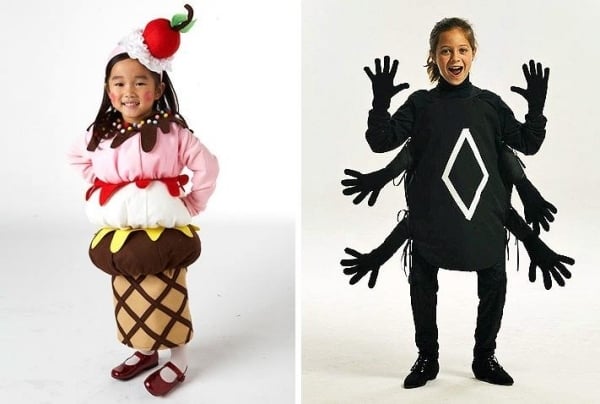 Karneval Faschingskostüme-Kinderverkleidung schwarze Spinne Kostüm