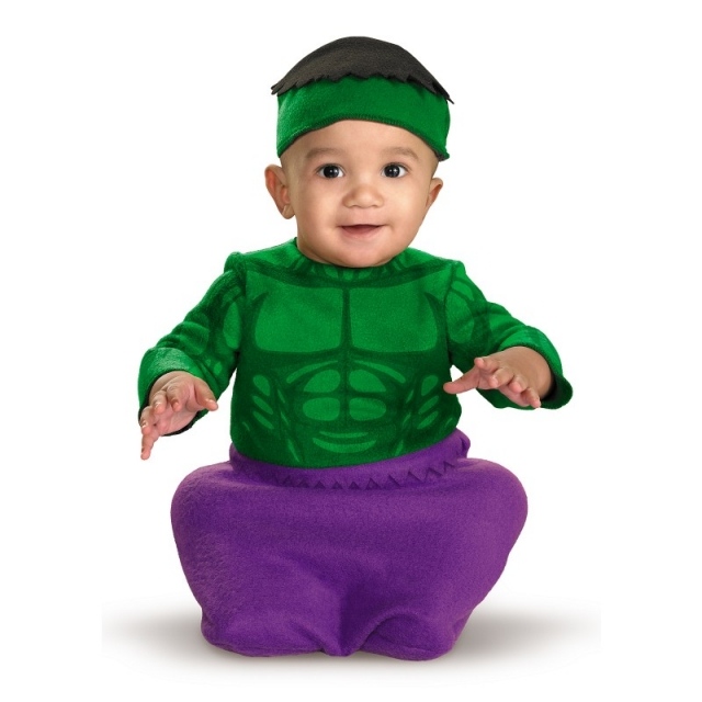 Karneval Fasching kostüme-ideen lustig Hulk-Baby Verkleidung-2014